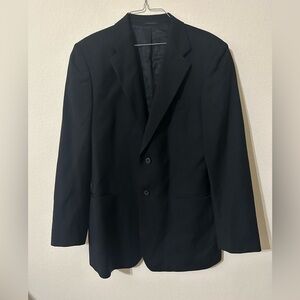 Express Virgin Wool Classic Black Men's Blazer Button Size 40R Lined Business